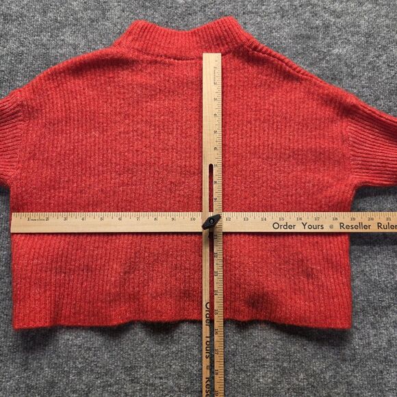 H&M Divided Sweater Womens XS Cropped Rib Knit Long Sleeve Mock Neck Pullover - Picture 5 of 6